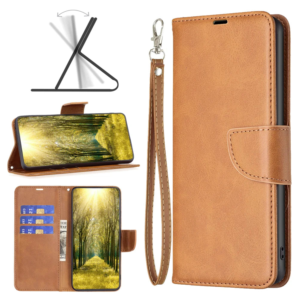 For Samsung Galaxy S26 Case Shockproof PU Leather Cover with Wallet Card Slots - Yellow - 4