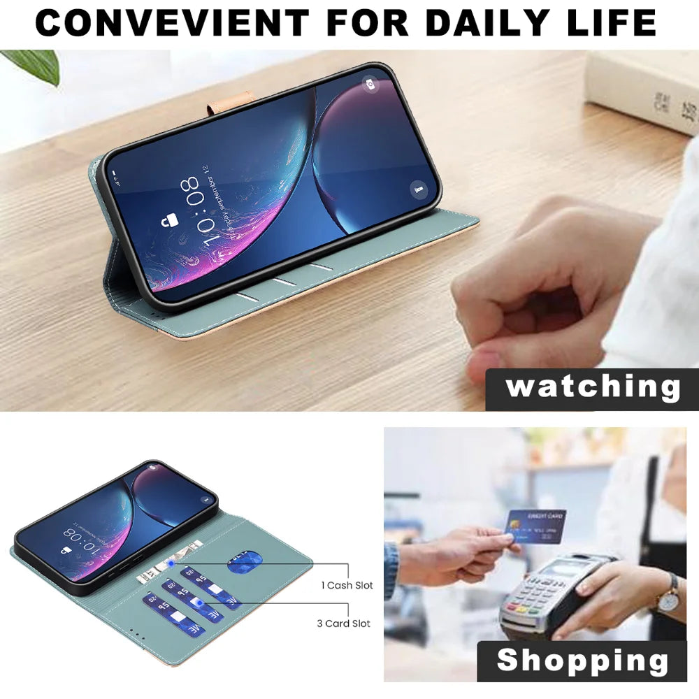 BINFEN COLOR For Samsung Galaxy S26 Ultra Leather Case  Splicing Color RFID Blocking Wallet Stand Phone Cover - Green - 7