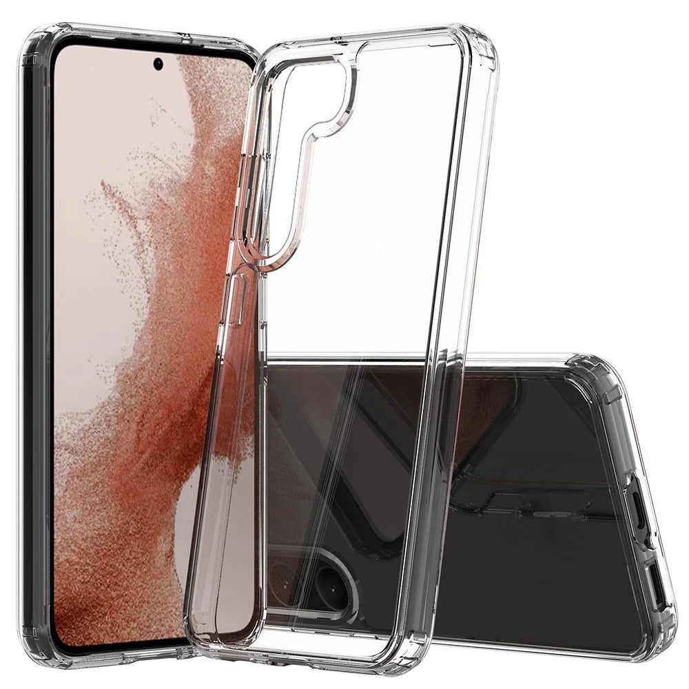 For Samsung Galaxy S23+ Scratch Proof Acrylic + TPU Cellphone Case Anti-yellowing Clear Phone Cover - Transparent - 1