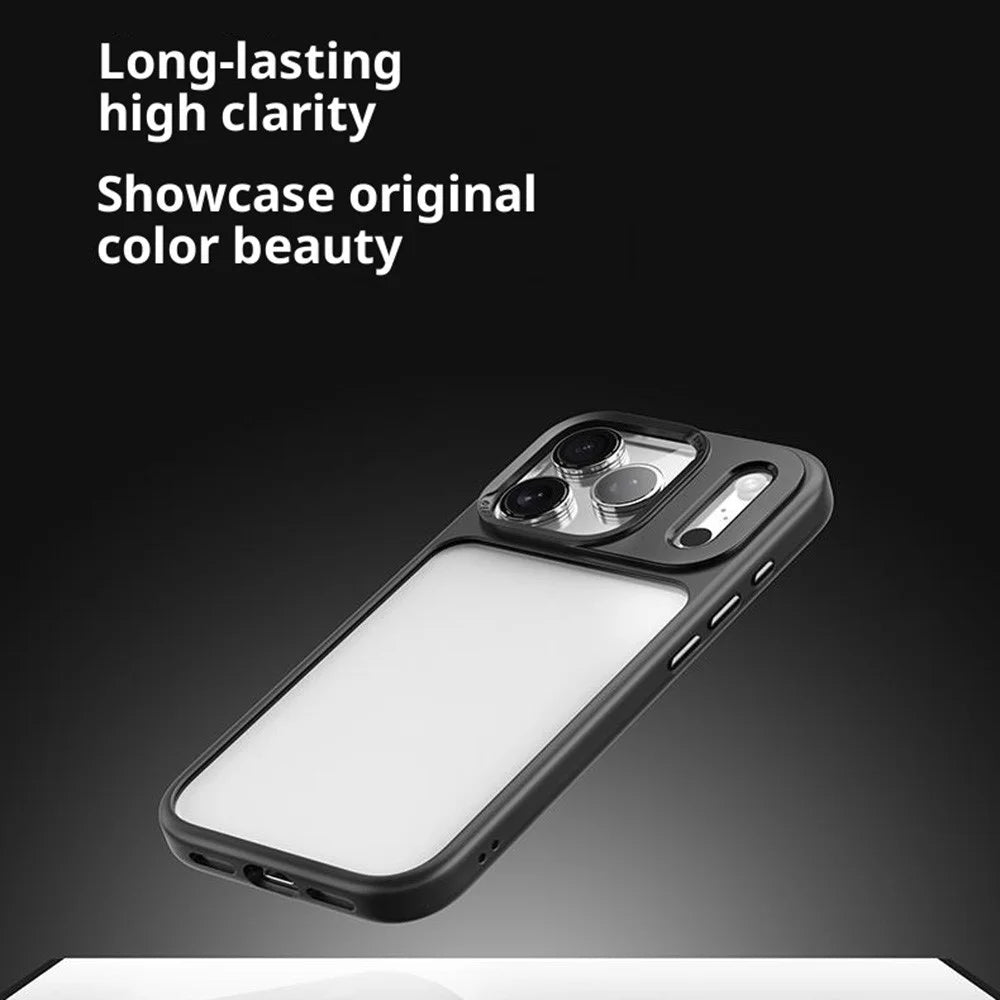 ROCK For iPhone 17 Pro Max Clear Phone Case PC + TPU Shockproof Back Cover - Black - 2