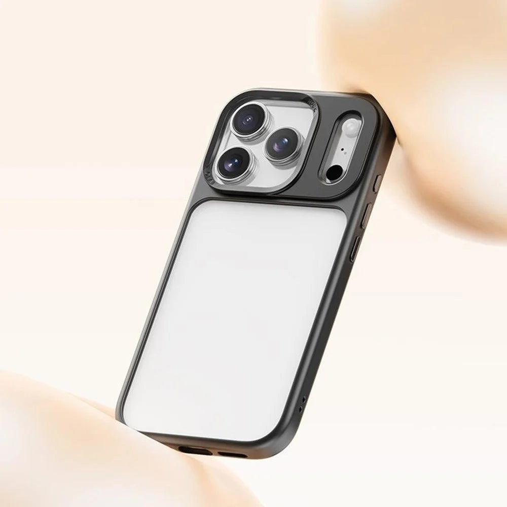 ROCK For iPhone 17 Pro Clear Phone Case PC + TPU Shockproof Back Cover - Black - 5
