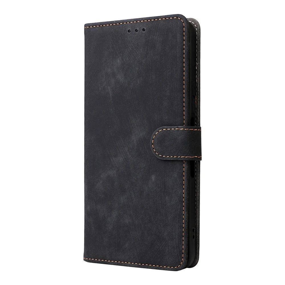 For TCL NxtPaper 60 Ultra 5G Case Wallet RFID Blocking PU Leather Phone Cover Stand with Strap - Black - 6