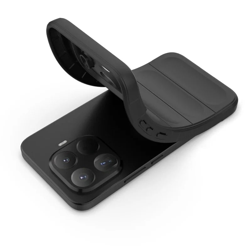 WANLONFENG For Xiaomi 15T Pro TPU Case  HD Series Anti Slip Phone Cover with Tempered Glass - Black - 4