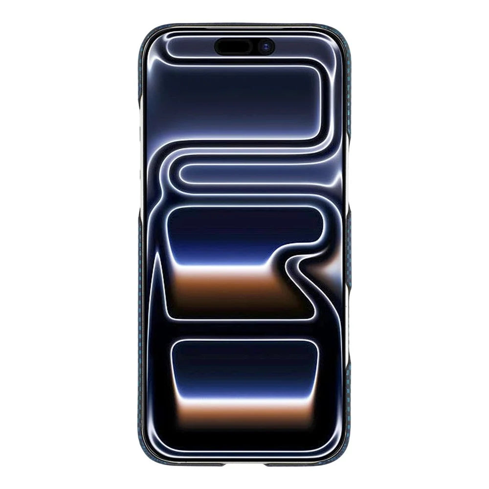 For iPhone 17 Pro Magnetic Case Precise Cutouts Aramid Fiber Phone Cover with Metal Lens Frame - Moon - 2