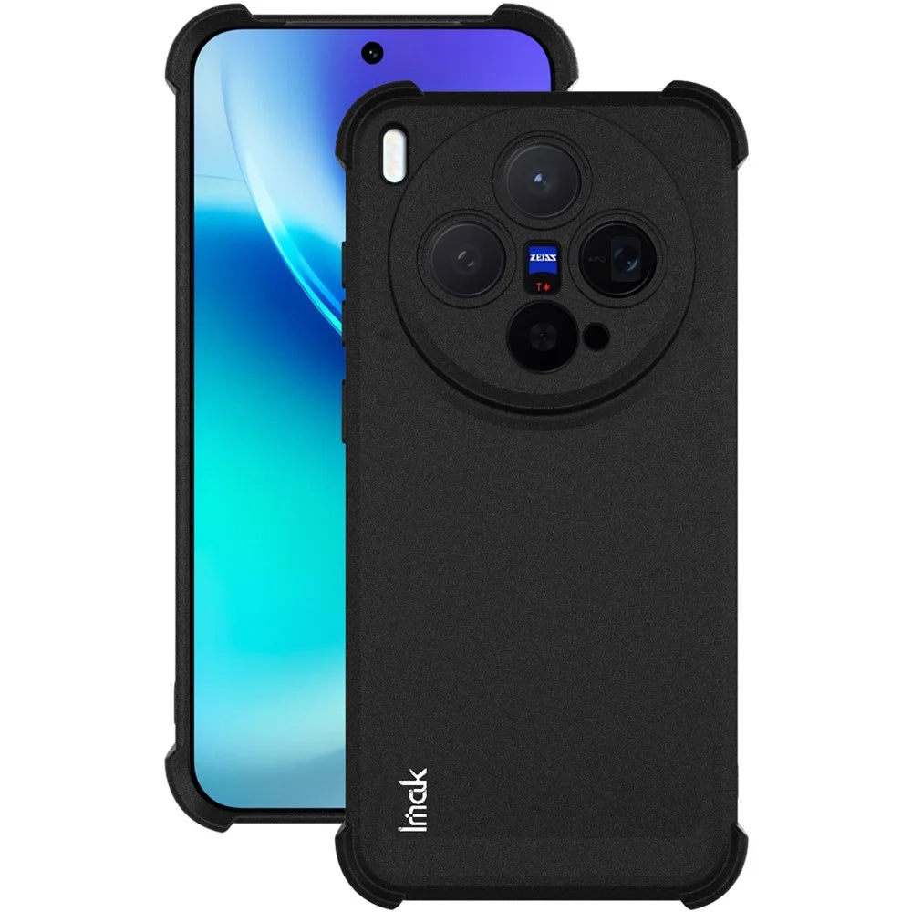 IMAK For vivo X300 5G Case TPU Phone Cover Airbag Shockproof Protection - Matte Black - 2