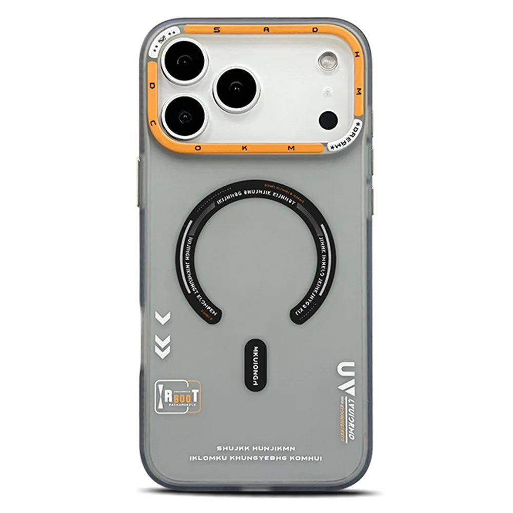 PAIKA M1 Series For iPhone 17 Pro Case Compatible with MagSafe Matte PC + TPU Phone Cover - Titanium Grey - 1