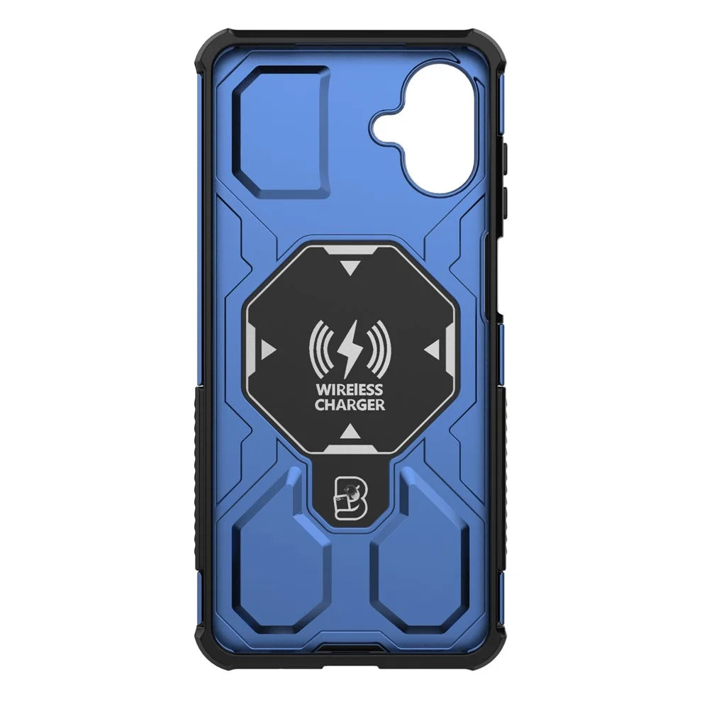 For Samsung Galaxy A08 5G / A08 4G / A07 5G / A07 4G Magnetic Case Rotating Metal Kickstand Shockproof PC + TPU Phone Back Cover - Black - 7