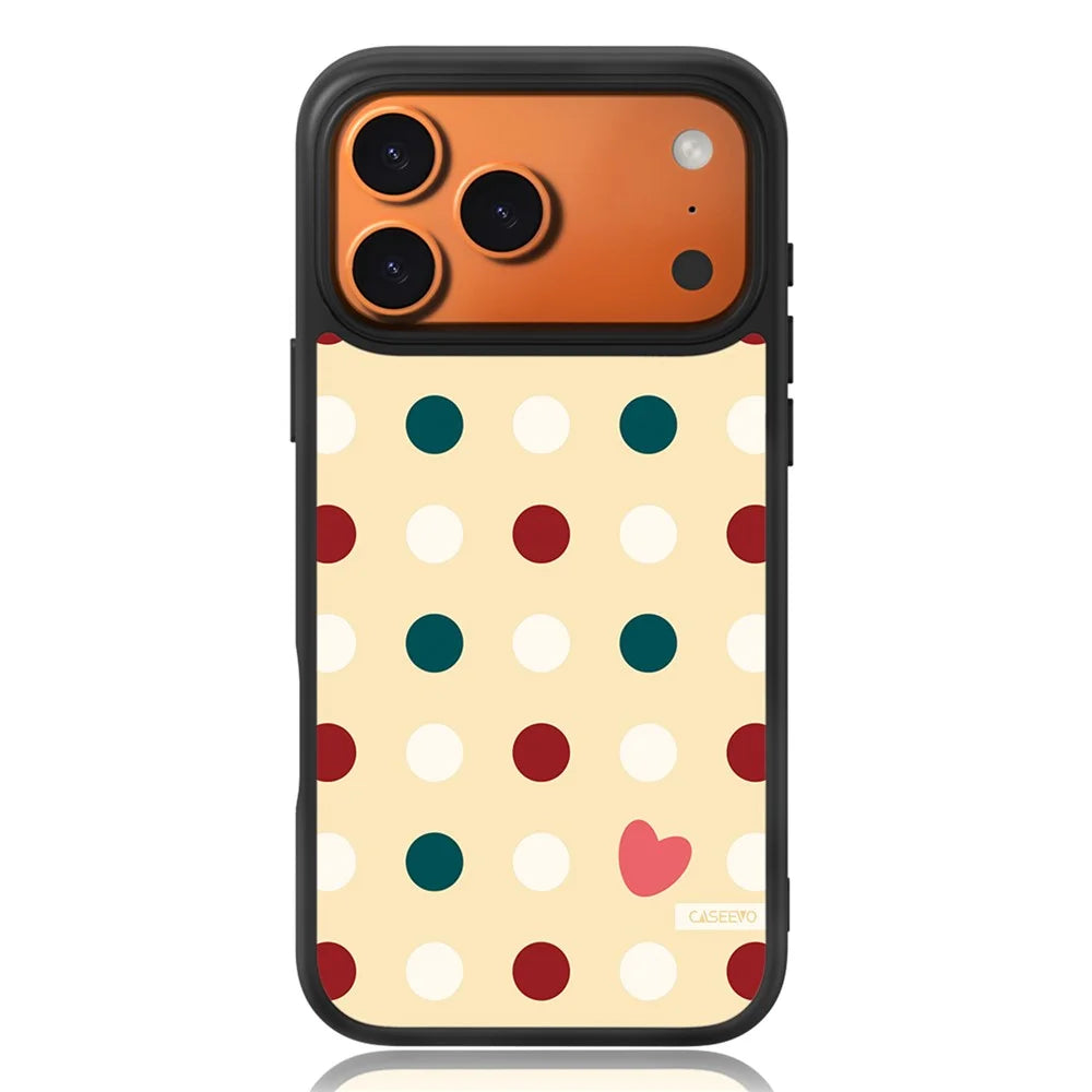 CASEEVO For iPhone 17 Pro Max Case Compatible with MagSafe Round Dot Pattern TPU PC Phone Cover - Sparkling - 1