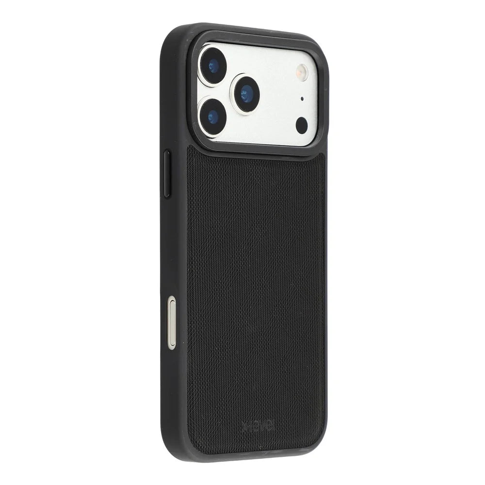 X-LEVEL For iPhone 17 Pro Max Magnetic Case Longitude Latitude Texture PU Leather PC TPU Phone Cover - Black - 1