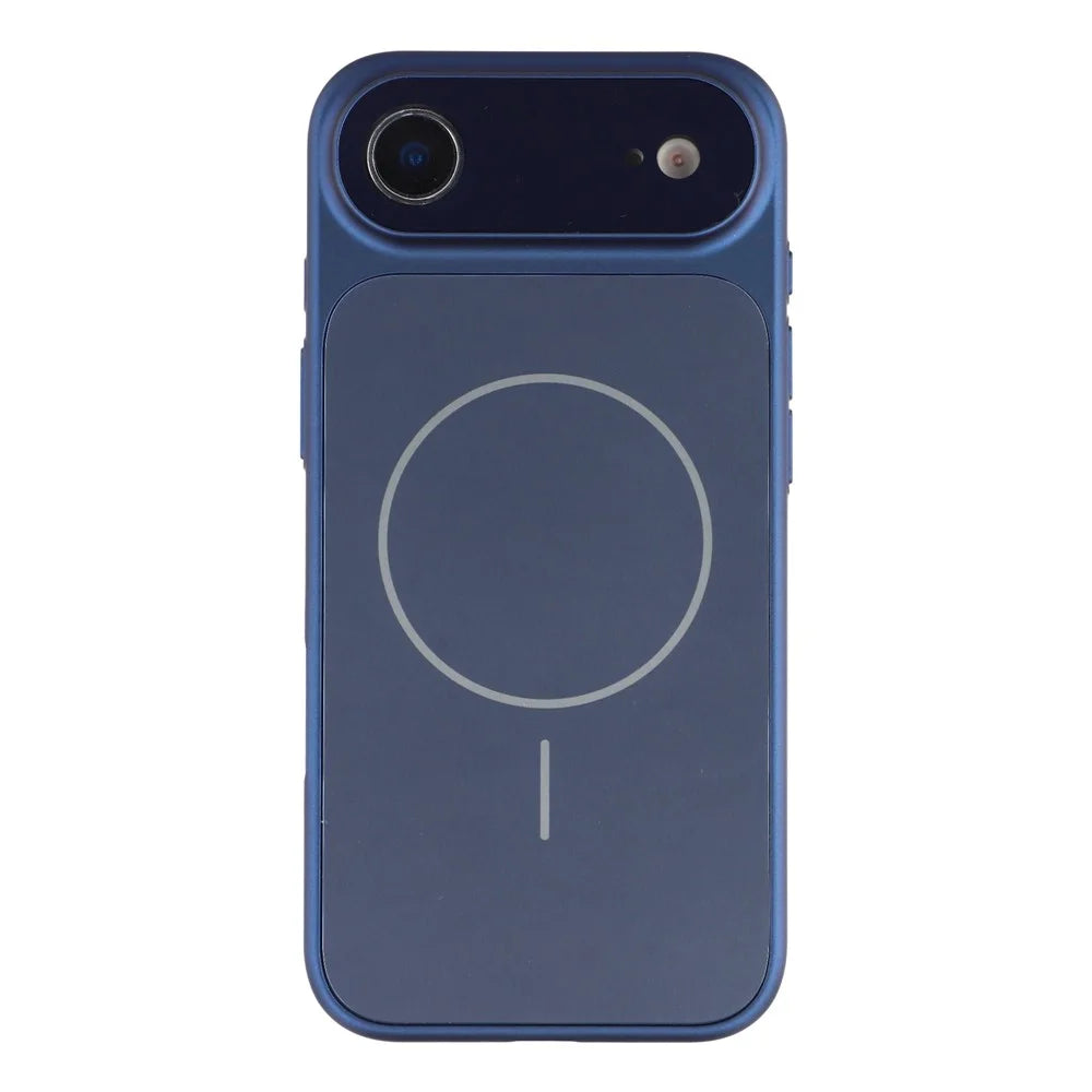 For iPhone Air Case Compatible with MagSafe AG Matte Glass Shockproof Phone Cover - Titanium Blue - 3