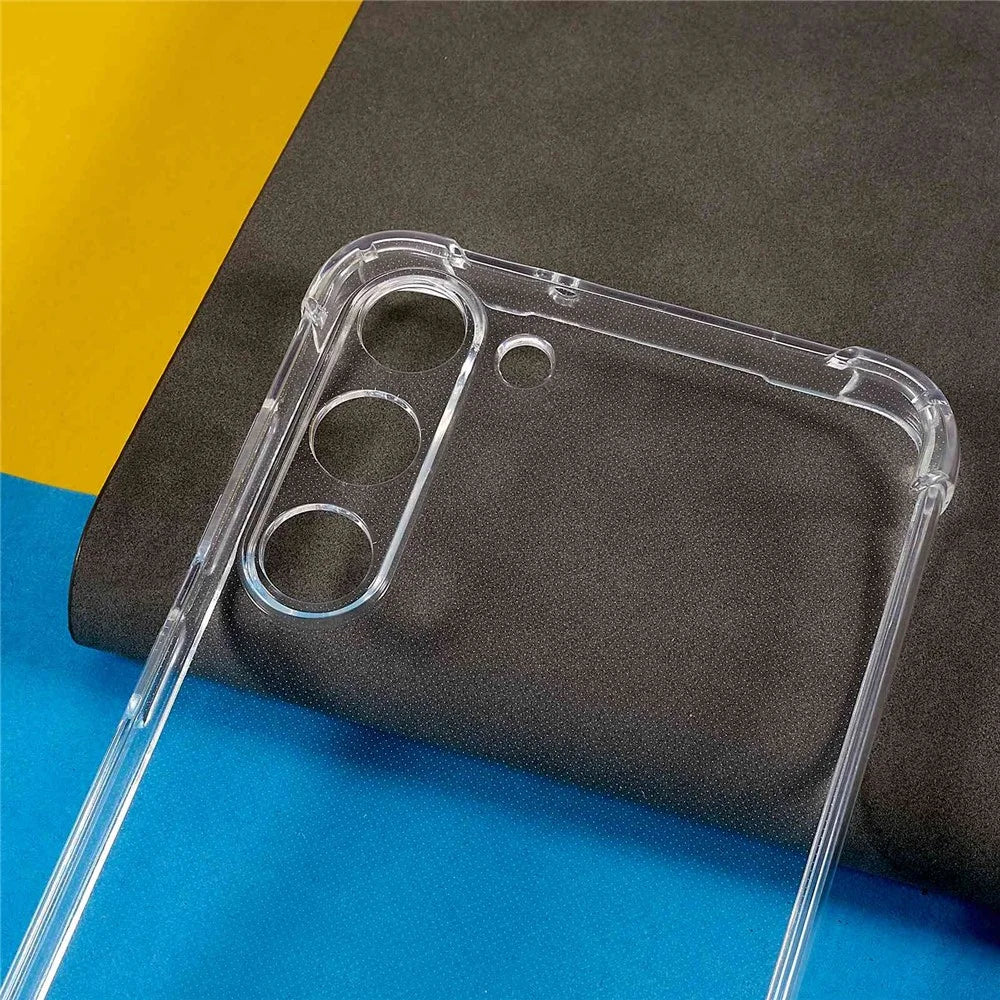For Samsung Galaxy S23+ Transparent Anti-drop Soft TPU Case Four Corner Anti-Drop Phone Back Cover with Lanyard - 3