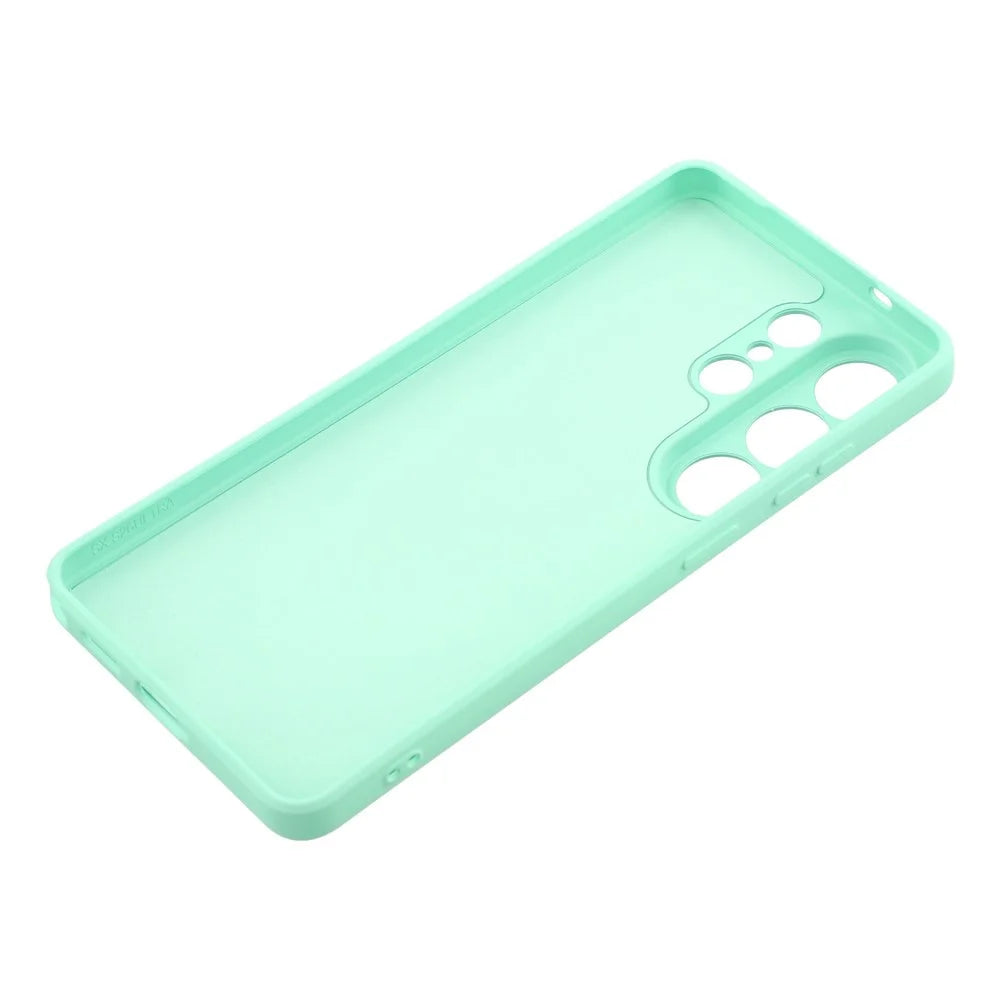 For Samsung Galaxy S26 Ultra Case TPU Back Soft Anti-Scratch Fiber Lining Phone Cover - Baby Blue - 5
