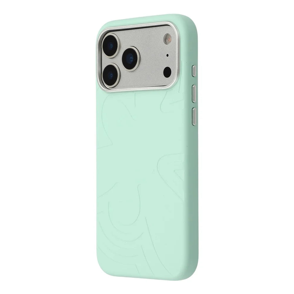 JAUCASE For iPhone 17 Pro Case Compatible with MagSafe Metal Camera Frame Liquid Silicone Phone Cover - Green - 4