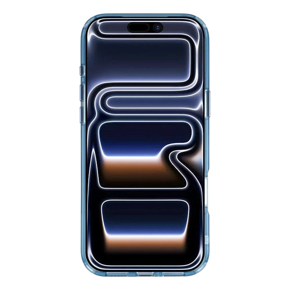 JAUCASE For iPhone 17 Pro Case Rotating Kickstand TPU + PC Shockproof Phone Cover - Transparent Blue - 2