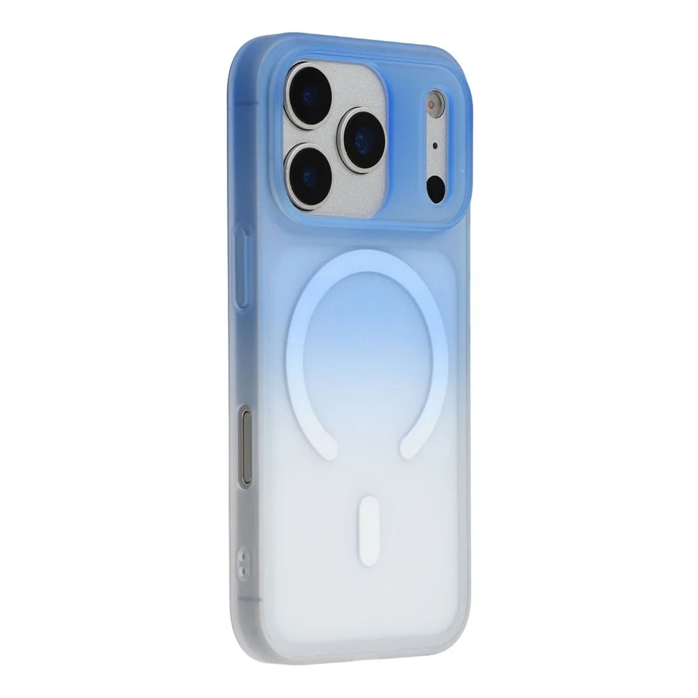 JAUCASE For iPhone 17 Pro Max Case Compatible with MagSafe TPU + PC Gradient Color Matte Phone Cover - Gradient Blue - 1