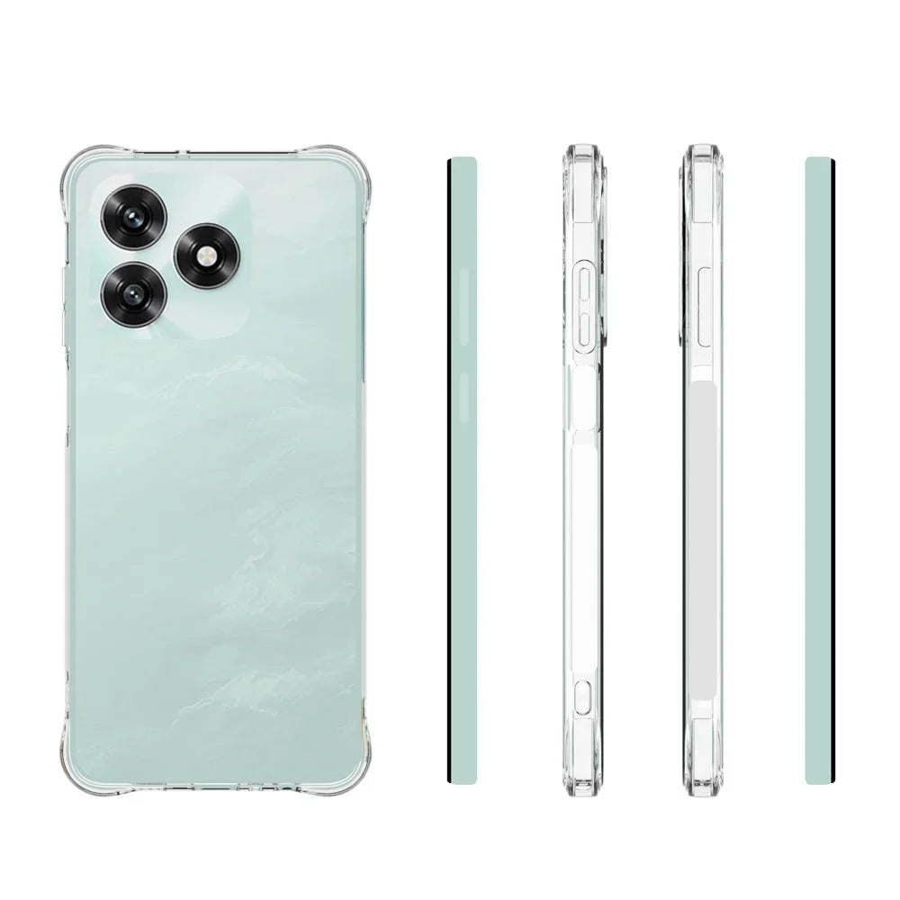 WANLONFENG For Honor X5c Plus 4G / Honor X5c 4G TPU Case  WL2 Series 2.0mm Phone Cover with 2Pcs Tempered Glass Films - Transparent - 3