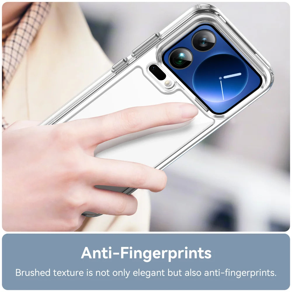WANLONFENG For Xiaomi 17 Pro Max Case  MF Series TPU Acrylic Clear Phone Cover with Tempered Glass Film - Transparent - 6