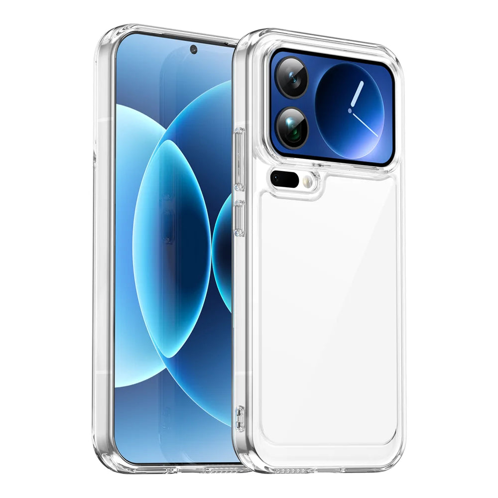 WANLONFENG For Xiaomi 17 Pro Case  MF Series TPU Acrylic Clear Phone Cover with Tempered Glass Film - Transparent - 2