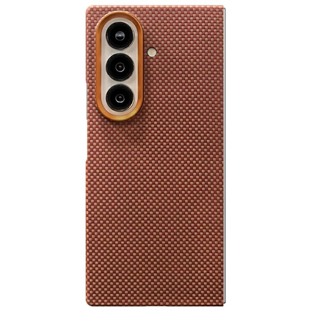 For Samsung Galaxy Z Fold7 5G Magnetic Case Aramid Fiber Phone Cover with Metal Lens Frame - 2