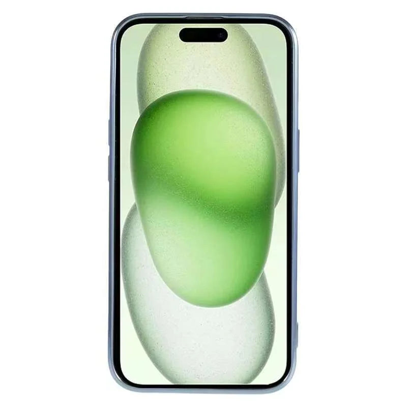 For iPhone 15 Magnetic Case CD Veins Glass Lens Guard TPU Phone Back Cover - Blue - 2
