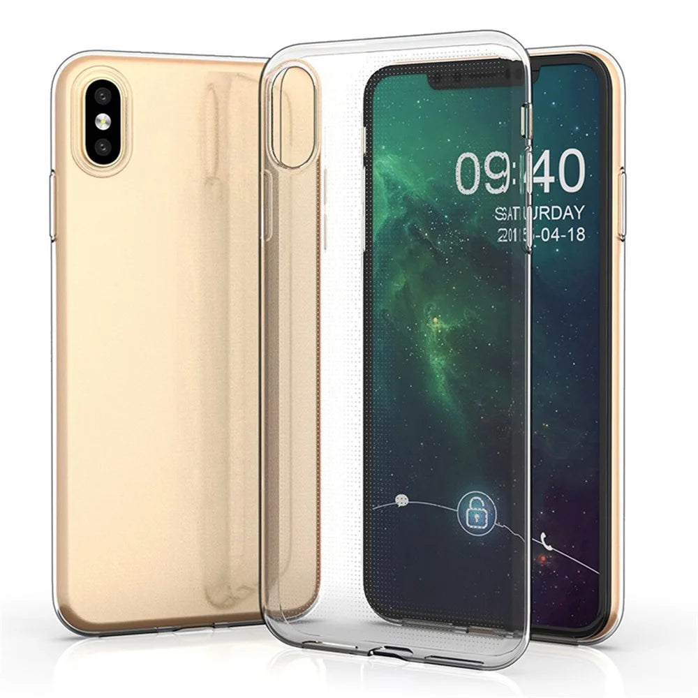 For iPhone X / XS 5.8 inch Ultra Slim Super Clear Anti-Scratch Cell Phone Case Shockproof Flexible TPU Cover - 5