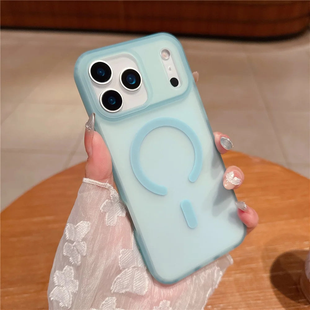 For iPhone 17 Pro Max Phone Case Compatible with MagSafe TPU PC Skin-Feel Phone Back Cover - Green - 2