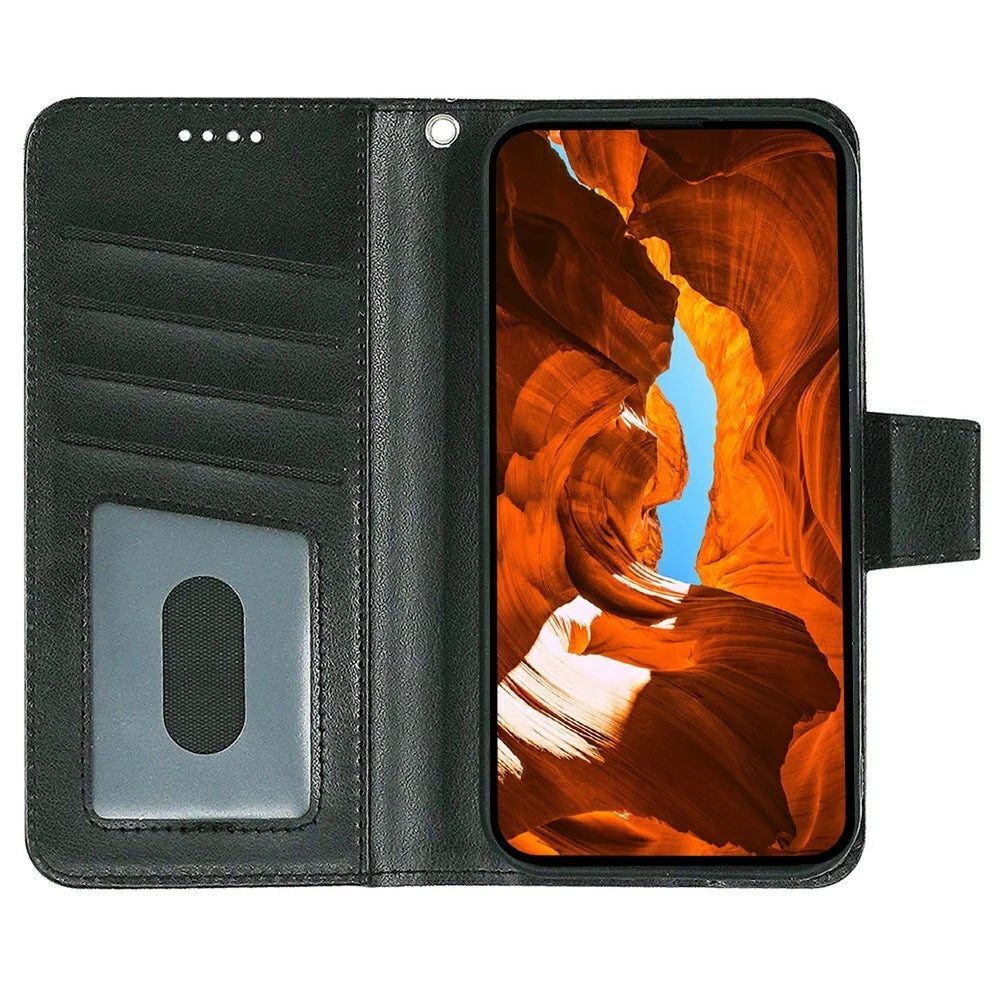 For Sony Xperia 10 VII Case Stand Card Holder Wallet Leather Phone Cover - Black - 2