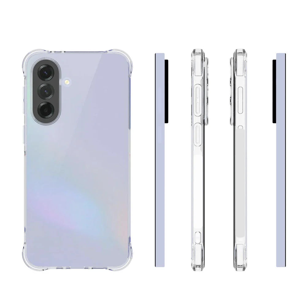WANLONFENG For Samsung Galaxy A37 5G TPU Case  WL2 Series 2.0mm Phone Cover with 2Pcs Tempered Glass Films - Transparent - 6