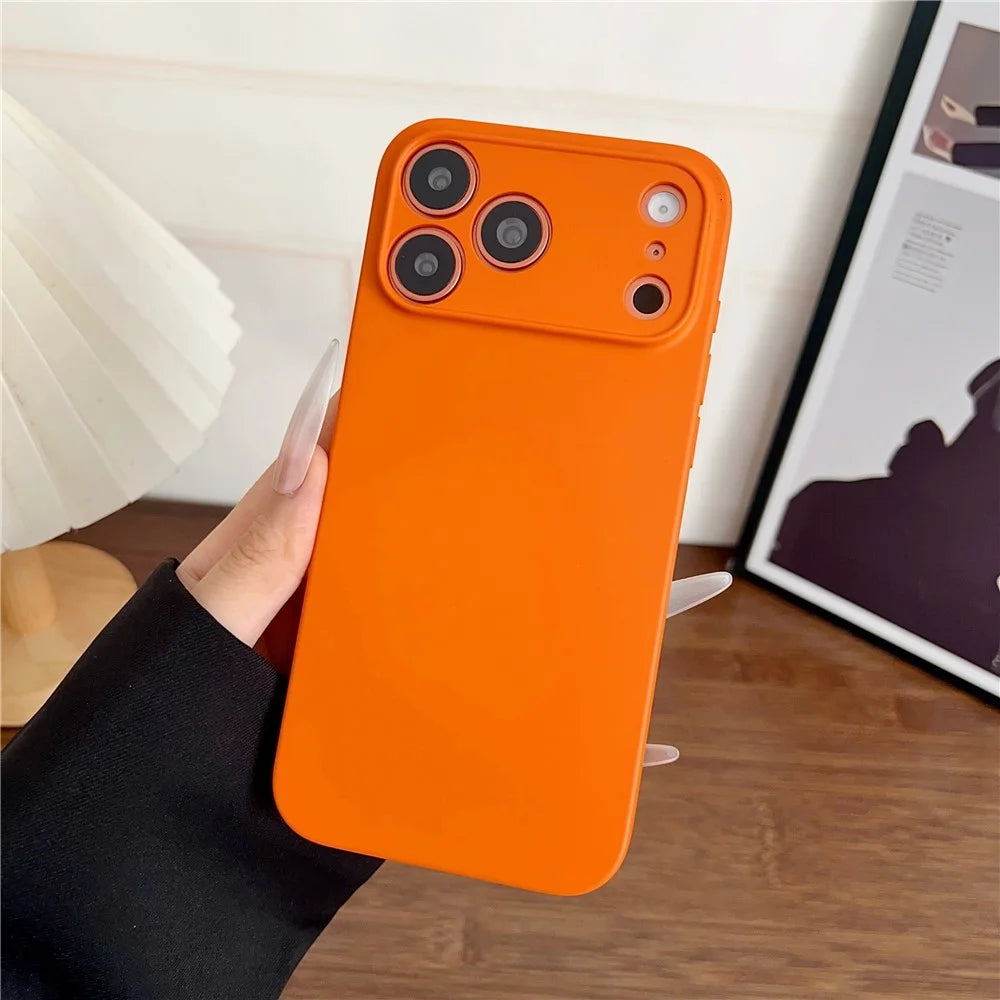 YIKATU For iPhone 17 Pro Case Anti Scratch Rubberized TPU Phone Back Cover - Orange - 2