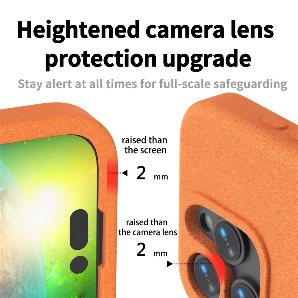 For iPhone 14 Pro Max Case Shockproof EVA Phone Back Cover - Orange - 2