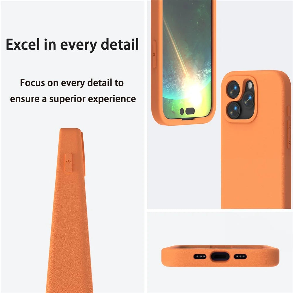 For iPhone 14 Pro Max Case Shockproof EVA Phone Back Cover - Orange - 3