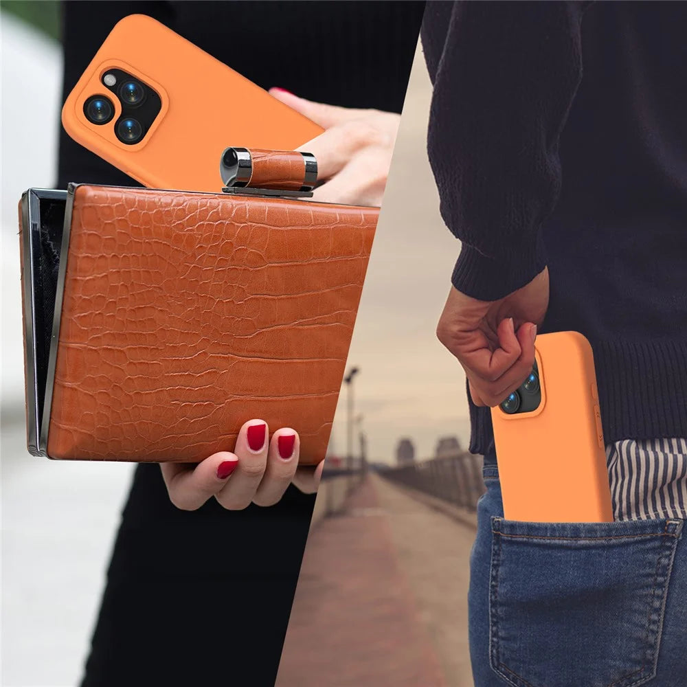 For iPhone 14 Pro Max Case Shockproof EVA Phone Back Cover - Orange - 5