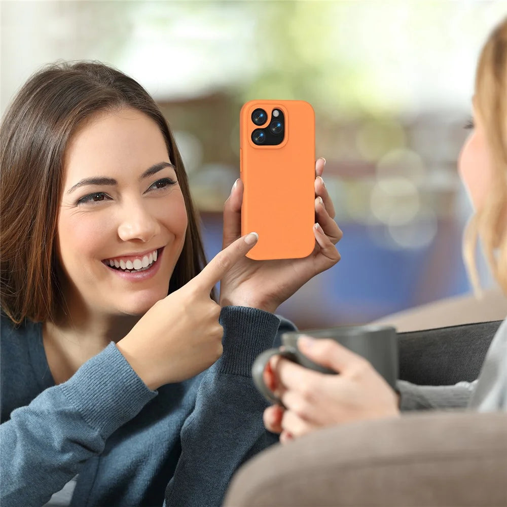 For iPhone 14 Pro Max Case Shockproof EVA Phone Back Cover - Orange - 6
