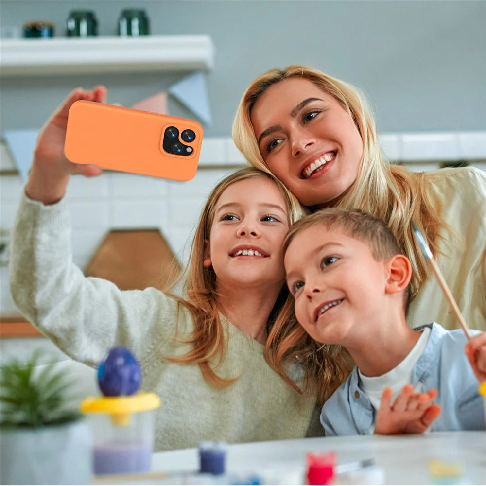 For iPhone 14 Pro Max Case Shockproof EVA Phone Back Cover - Orange - 7