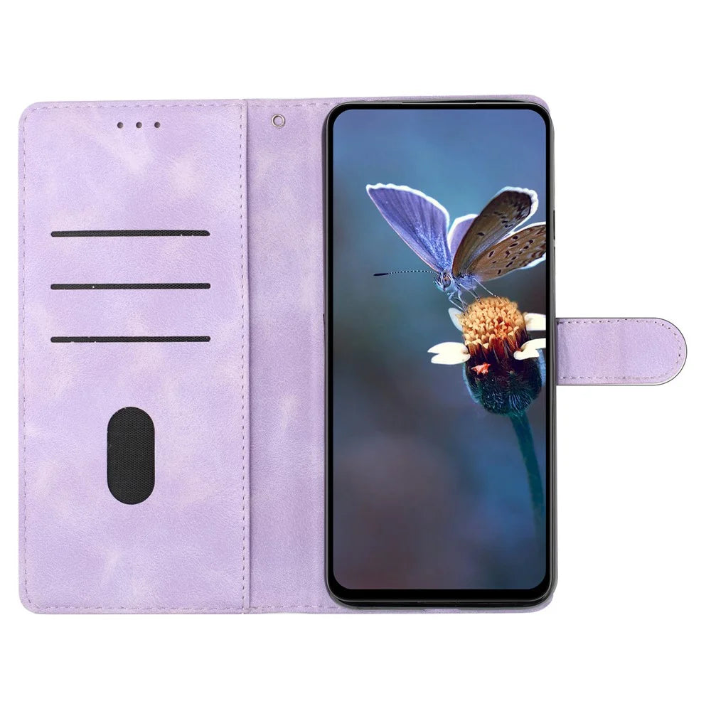 For Samsung Galaxy S26 Ultra Case Butterfly Flower Pattern Skin-Touch Leather Phone Cover - Purple - 2