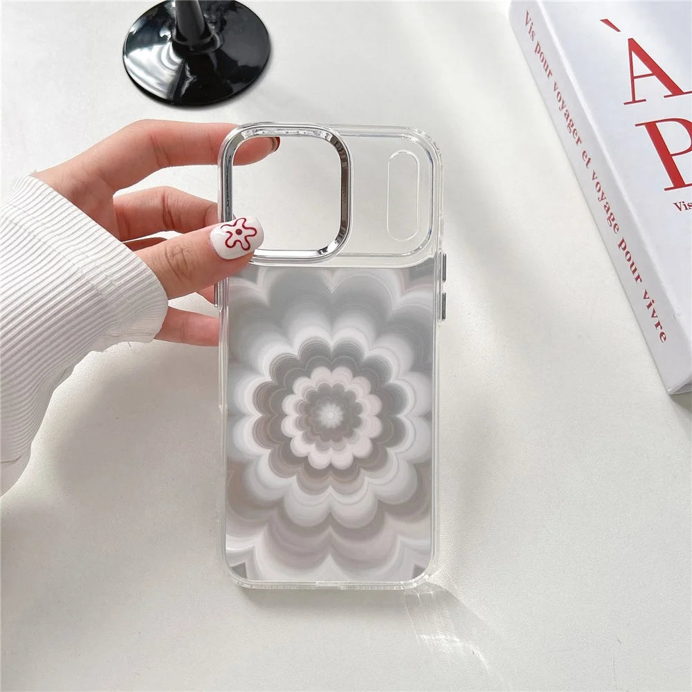 For iPhone 17 Pro Case Striking Phantom Flower TPU Cover with Electroplating Lens Frame - 5