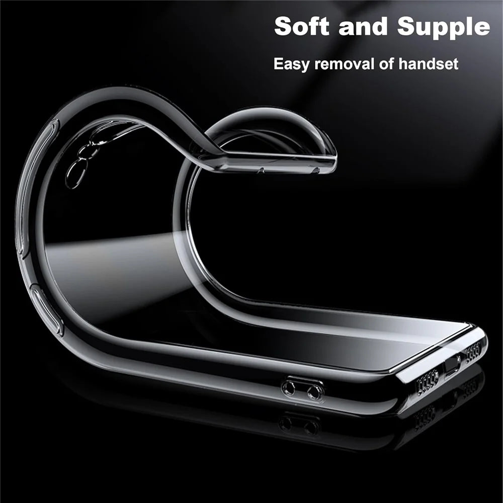 For OnePlus 15 5G Clear TPU Anti-Scratch Phone Case + 2.5D Arc Edge Screen Protector - 2