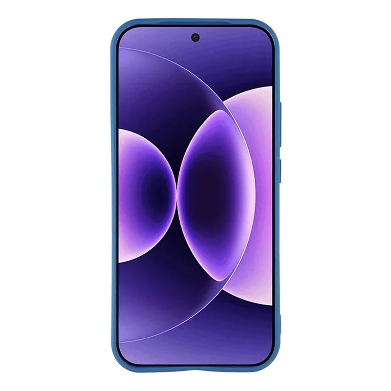 WANLONFENG For Xiaomi 17 Pro Case with Tempered Glass ZB Series Straight Edge TPU Phone Cover (Big Hole) - Sapphire - 3