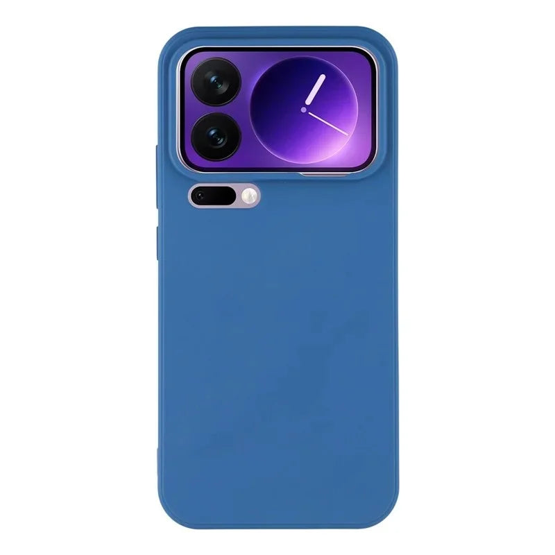 WANLONFENG For Xiaomi 17 Pro Max Case  ZB Series Precise Cutouts Straight Edge TPU Phone Cover with Tempered Glass Film - Sapphire - 2