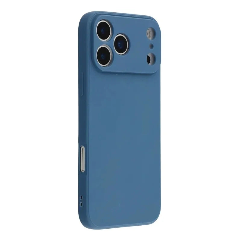 WANLONFENG For iPhone 17 Pro Max Case  ZB Series Precise Cutouts Straight Edge TPU Phone Cover with Tempered Glass Film - Sapphire - 2