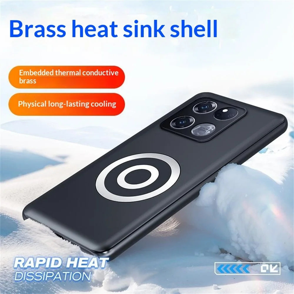 For OnePlus Ace Racing 5G Case Graphene + Brass Heat Dissipation Silicone PC Phone Cover Support Magnetic Car Mount - 2