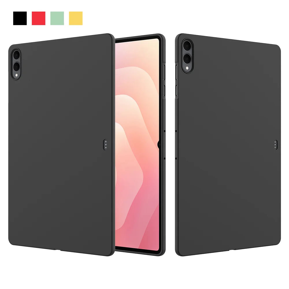 For Samsung Galaxy Tab S11 Ultra Case Liquid Silicone Anti-Scratch Tablet Cover - Black - 2