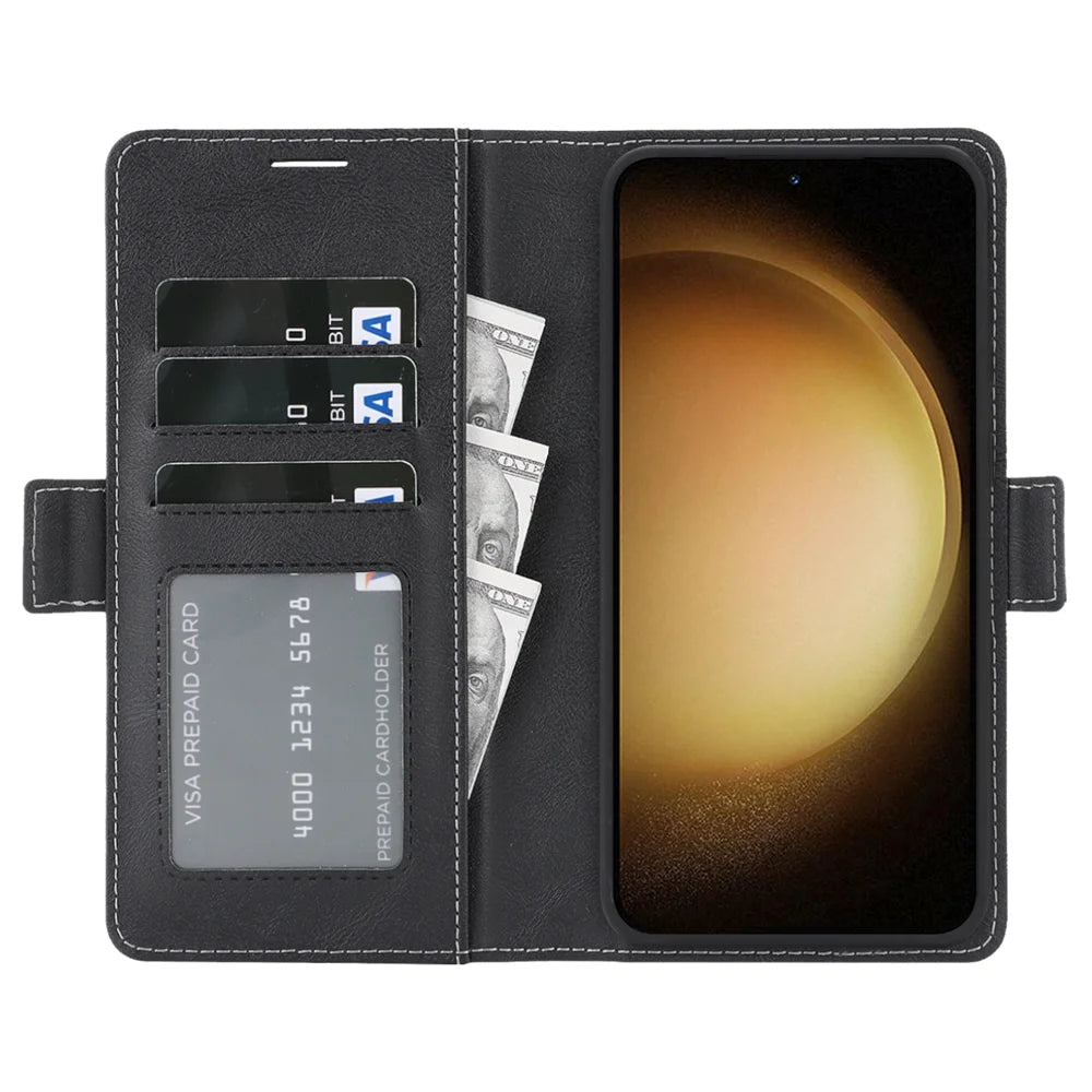 For Samsung Galaxy S24 Ultra Case Detachable 2 in 1 Leather Wallet Phone Cover Magnetic Case - Black - 2