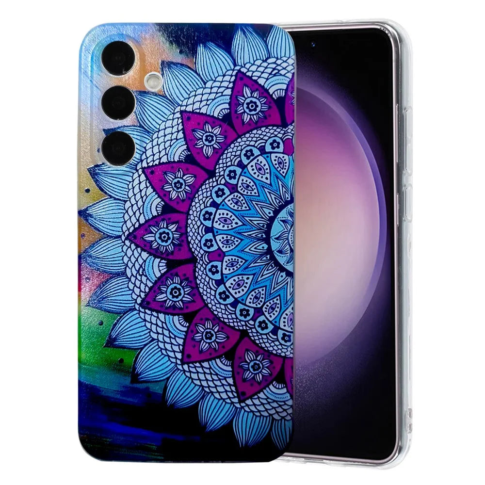 For Samsung Galaxy S26+ Case Pattern Printing Cell Phone TPU Back Cover - Mandala Flower - 2