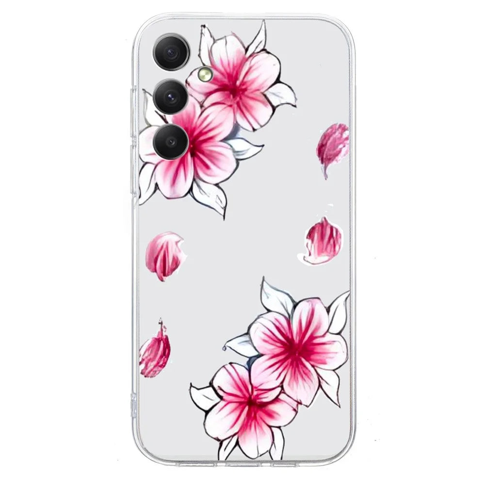 For Samsung Galaxy S26+ Case Soft TPU Pattern Printing Phone Cover - Sakura - 1