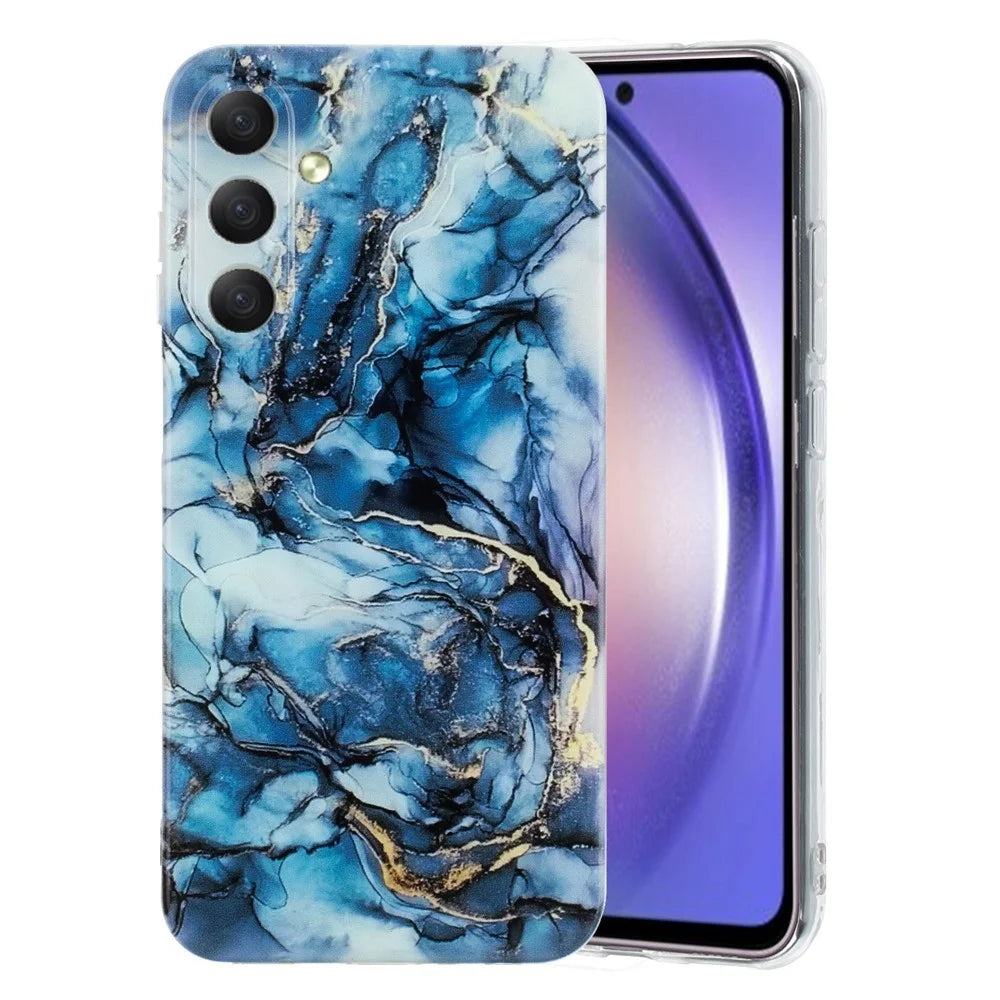 For Samsung Galaxy S26+ Case Marble Pattern Painted TPU Phone Back Cover - Grey - 1