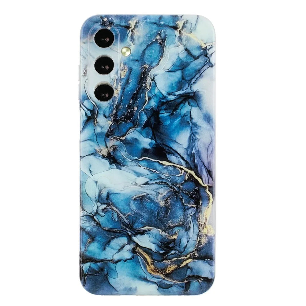 For Samsung Galaxy S26+ Case Marble Pattern Painted TPU Phone Back Cover - Grey - 2