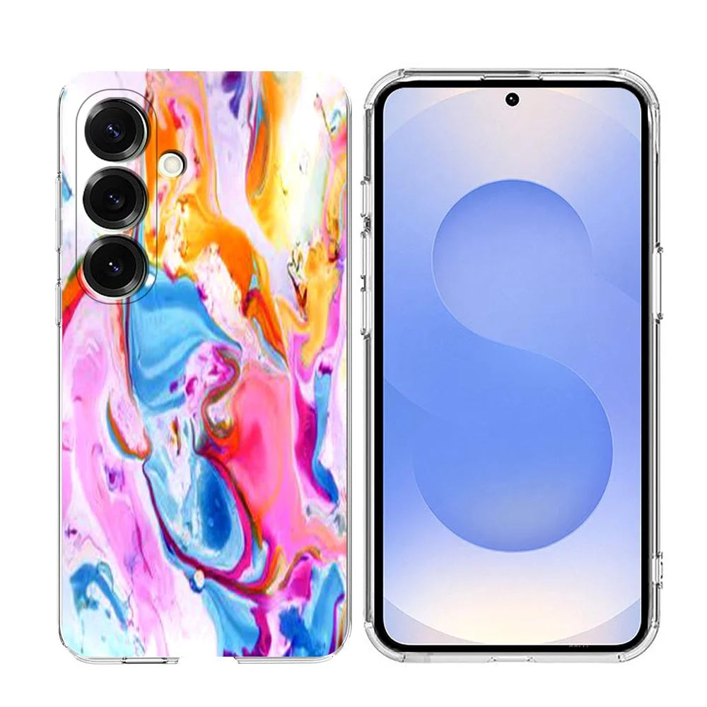 For Samsung Galaxy S26+ Case Marble Pattern Printing Soft TPU Phone Cover - Colorful - 2