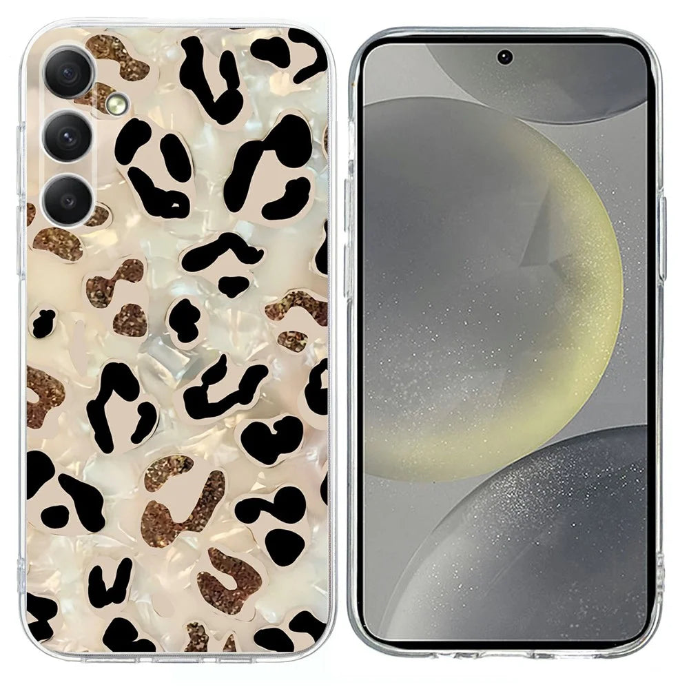 For Samsung Galaxy S26+ Case Pattern Printing Shockproof Soft TPU Phone Cover - Leopard Print - 1