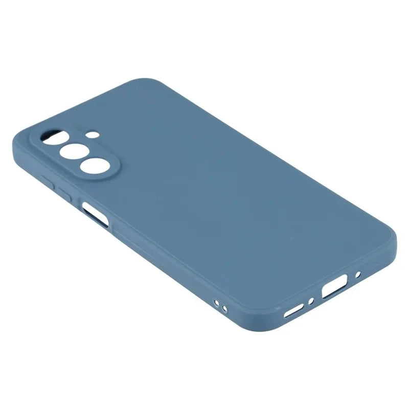 WANLONFENG For Samsung Galaxy A26 5G Case  ZB Series Precise Cutouts Straight Edge TPU Phone Cover with Tempered Glass Film - Sapphire - 5